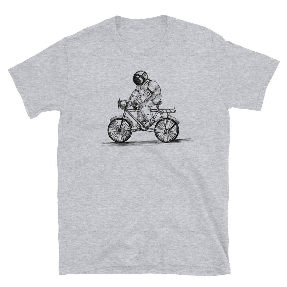 Camiseta - Astronauta en una bicicleta