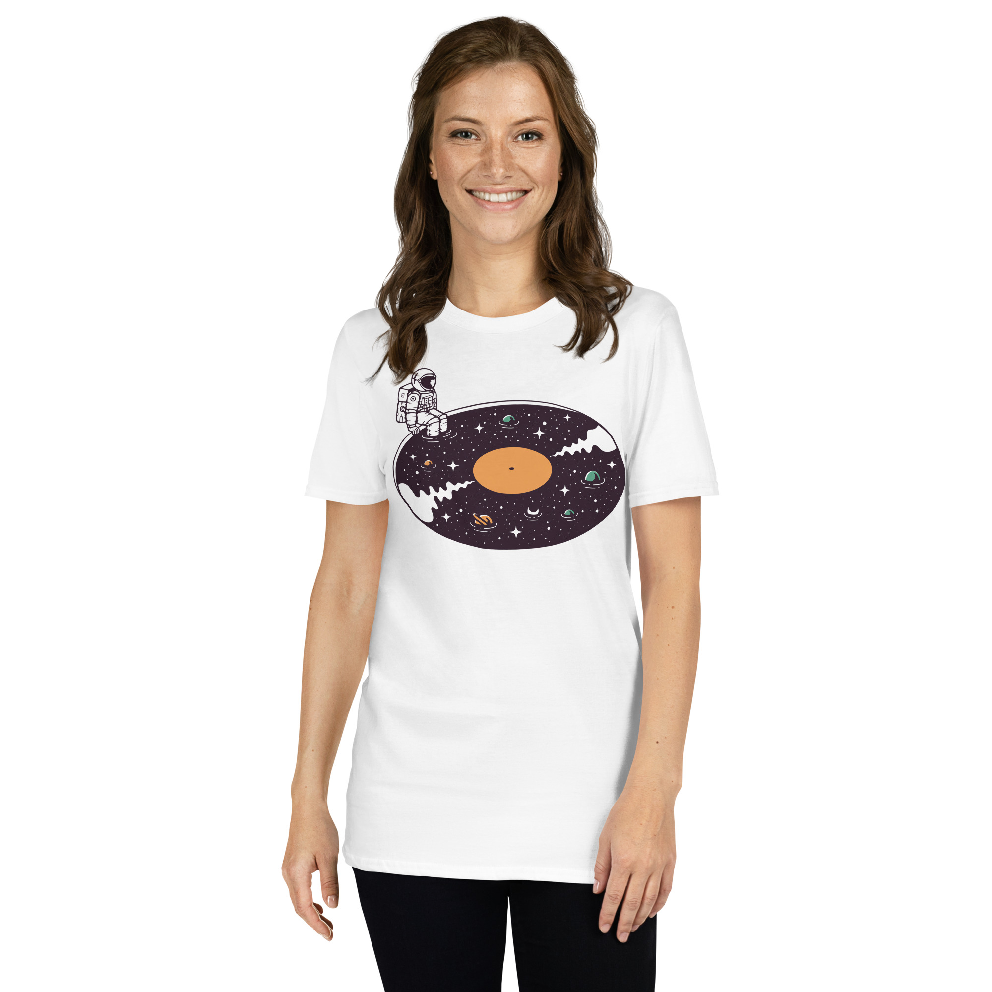 Camiseta unisex - Vinyl and astronaut