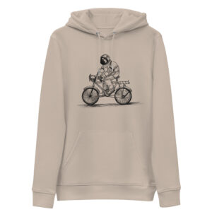 Sudadera eco unisex - Astronauta en una bicicleta
