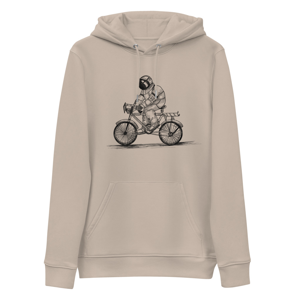 Sudadera eco unisex - Astronauta en una bicicleta