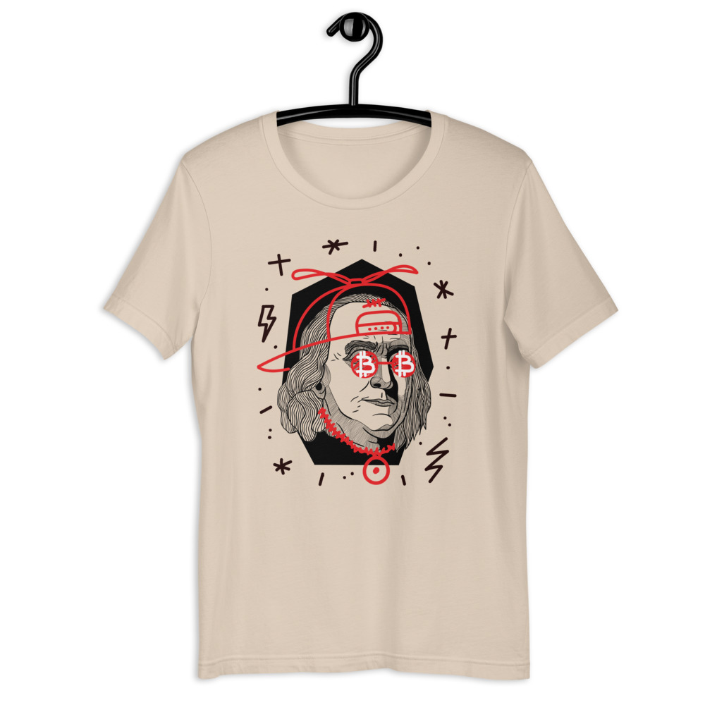 Camiseta - Benjamin Franklin and Bitcoin