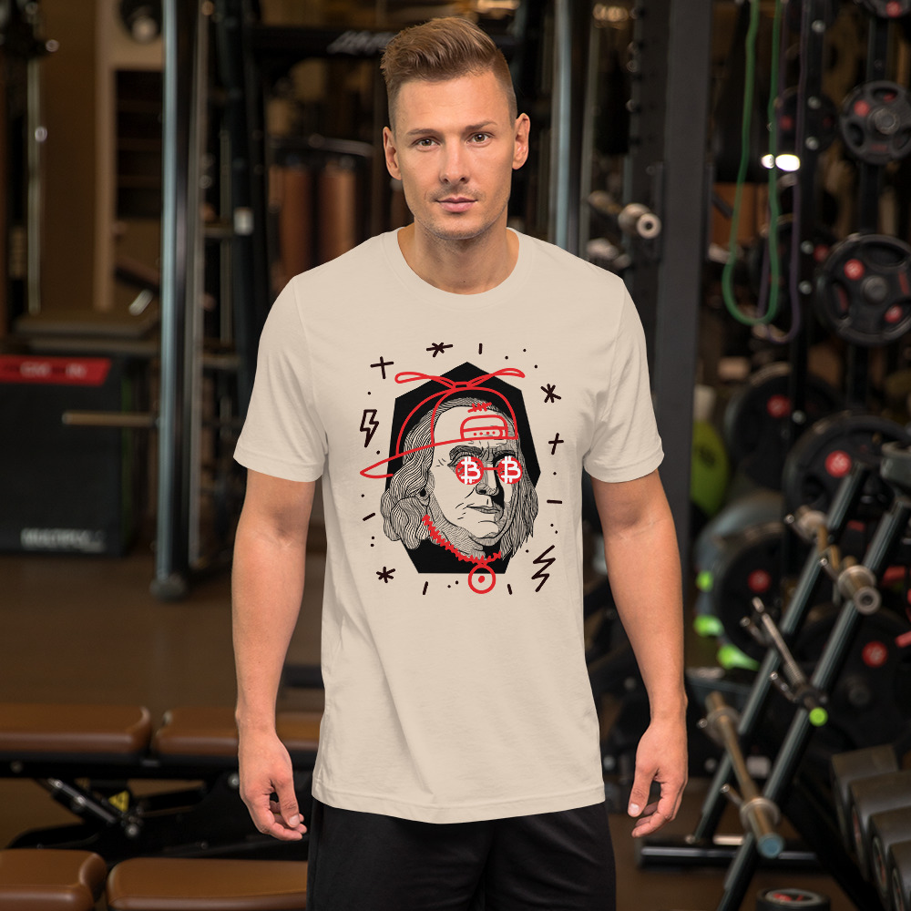 Camiseta - Benjamin Franklin and Bitcoin