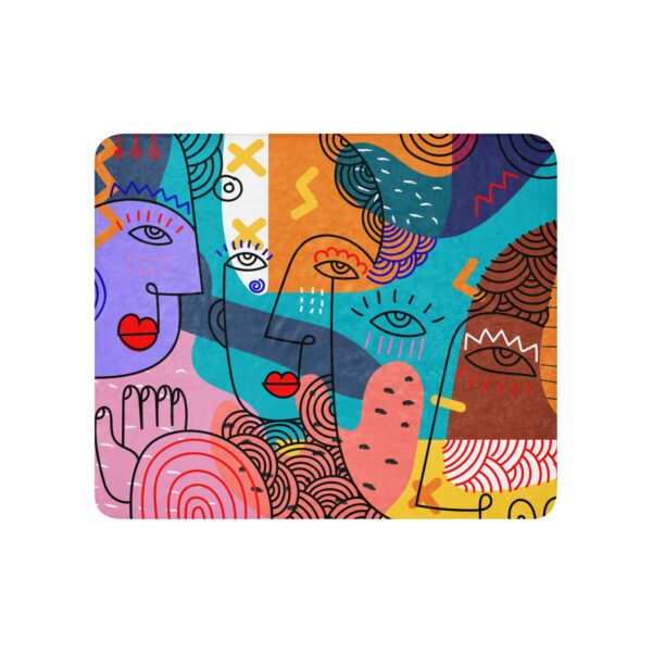 Manta sherpa - Caras abstractas