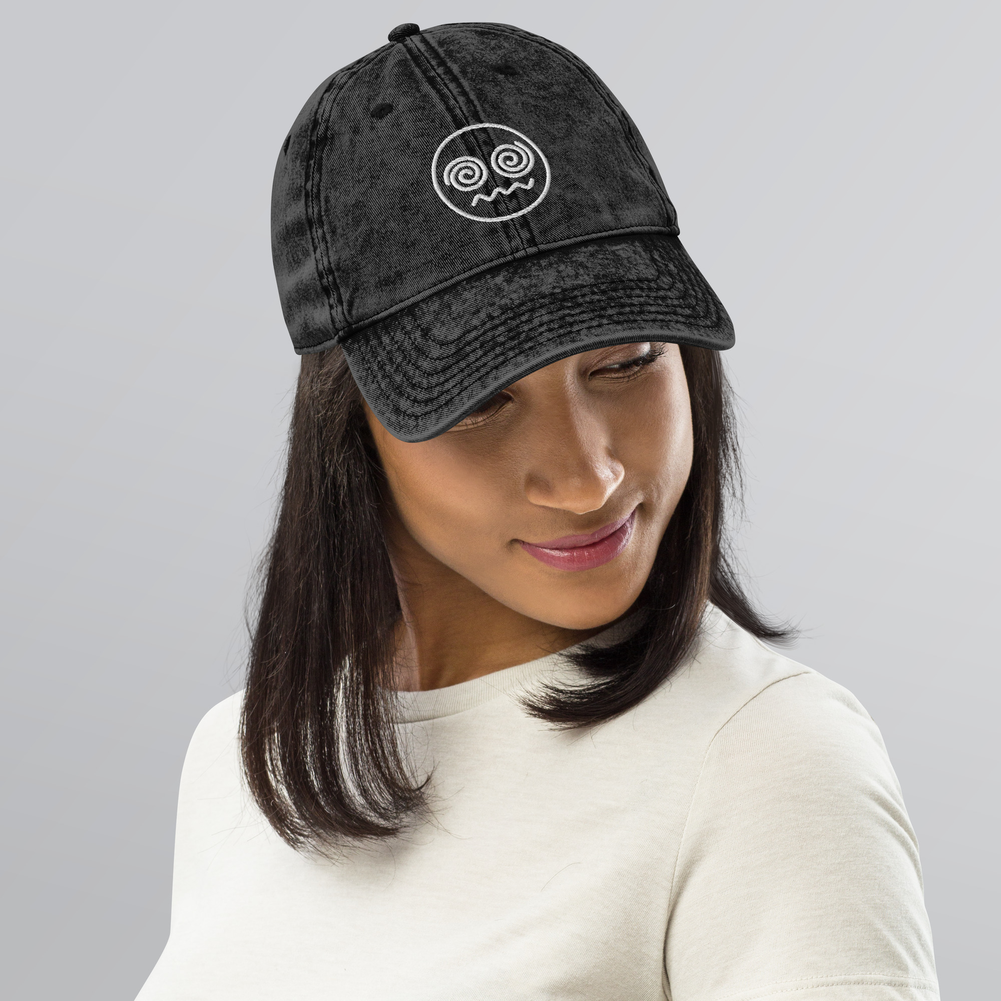 Gorra sarga algodón vintage - Sonrisa loca