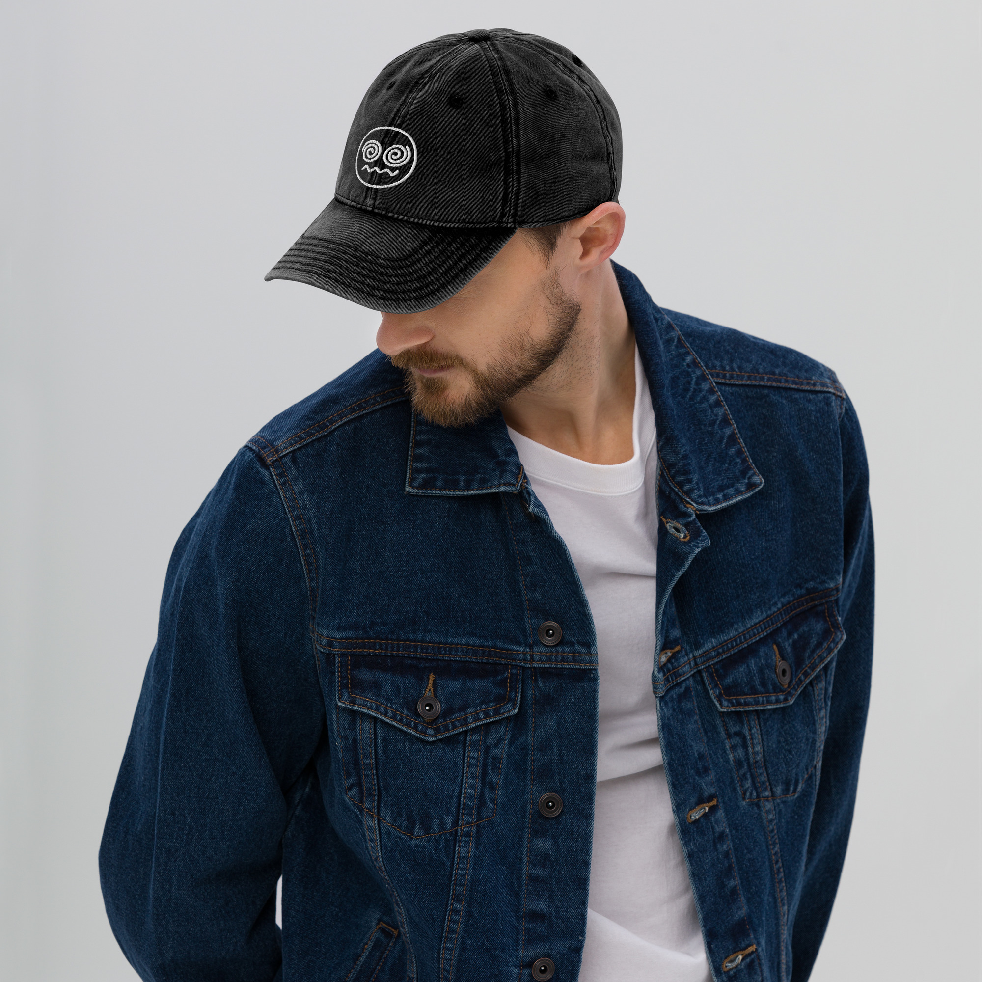 Gorra sarga algodón vintage - Sonrisa loca