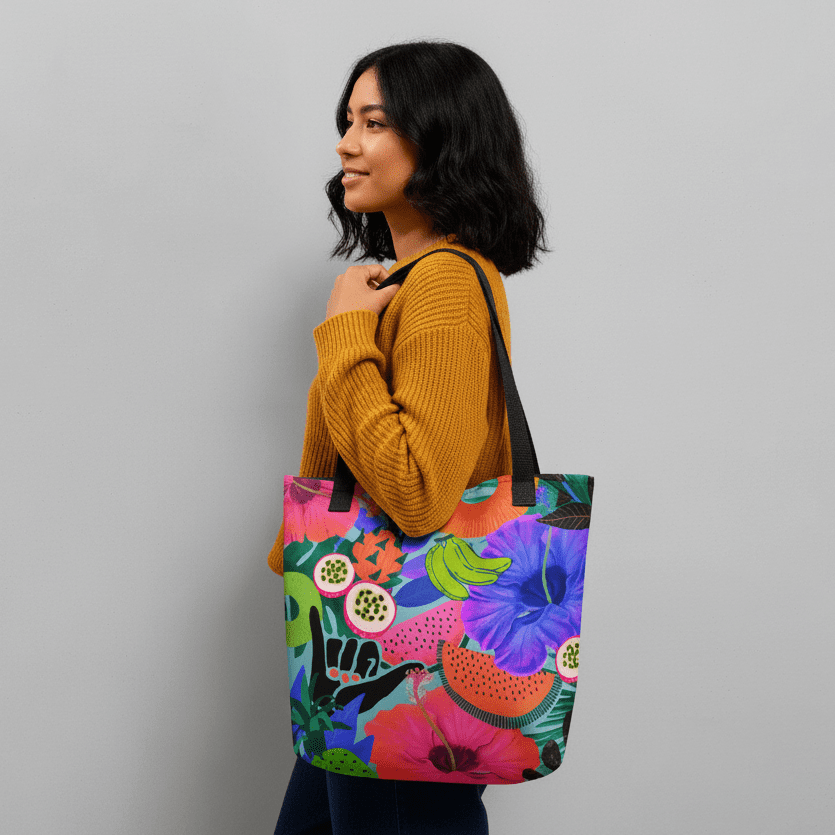 Bolsa de tela - Abstract flowers