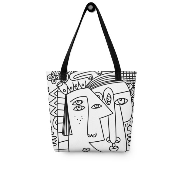 Bolsa de tela - Caras abstractas