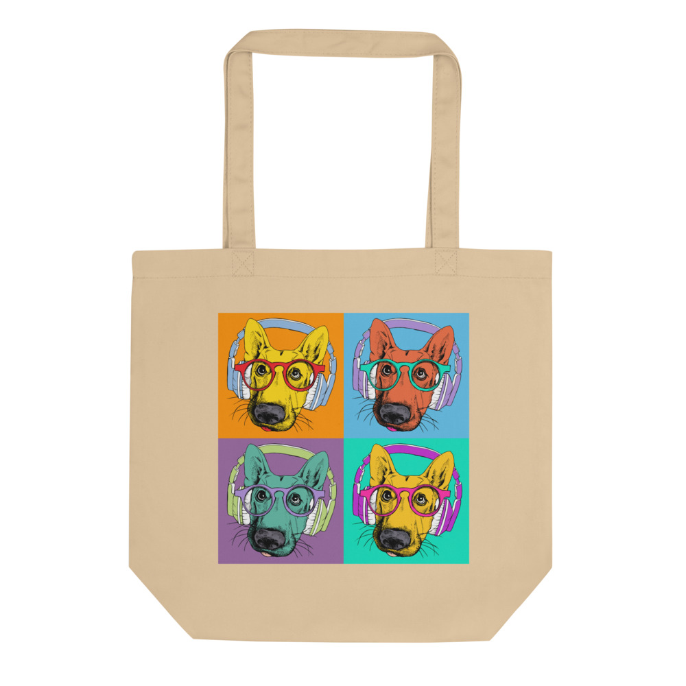 Ecobolsa - dog in the style of pop art