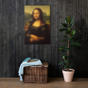 Lienzo fino - Mona Lisa pixel