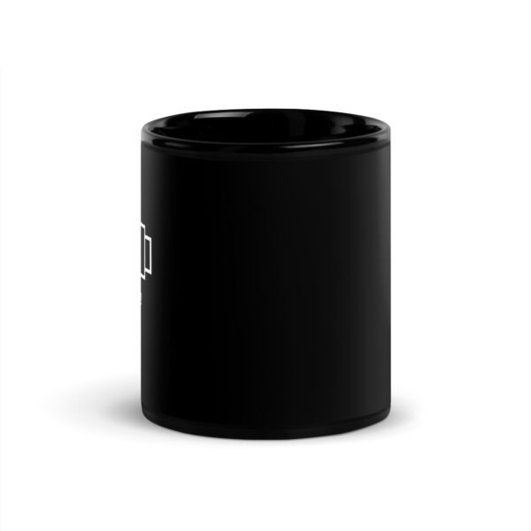 Taza negra brillante -  Help me