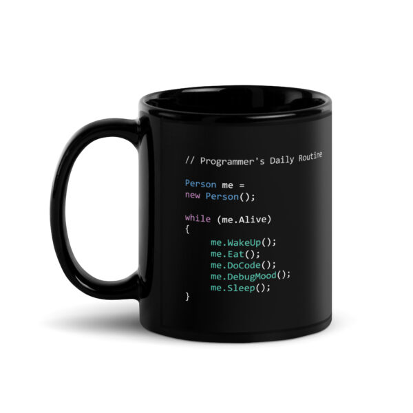 Taza negra - Programmer's Daily Routine