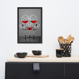 Póster con marco - Wine Geometry