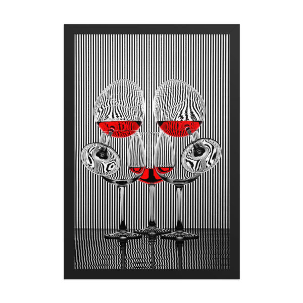 Póster con marco - Wine Geometry