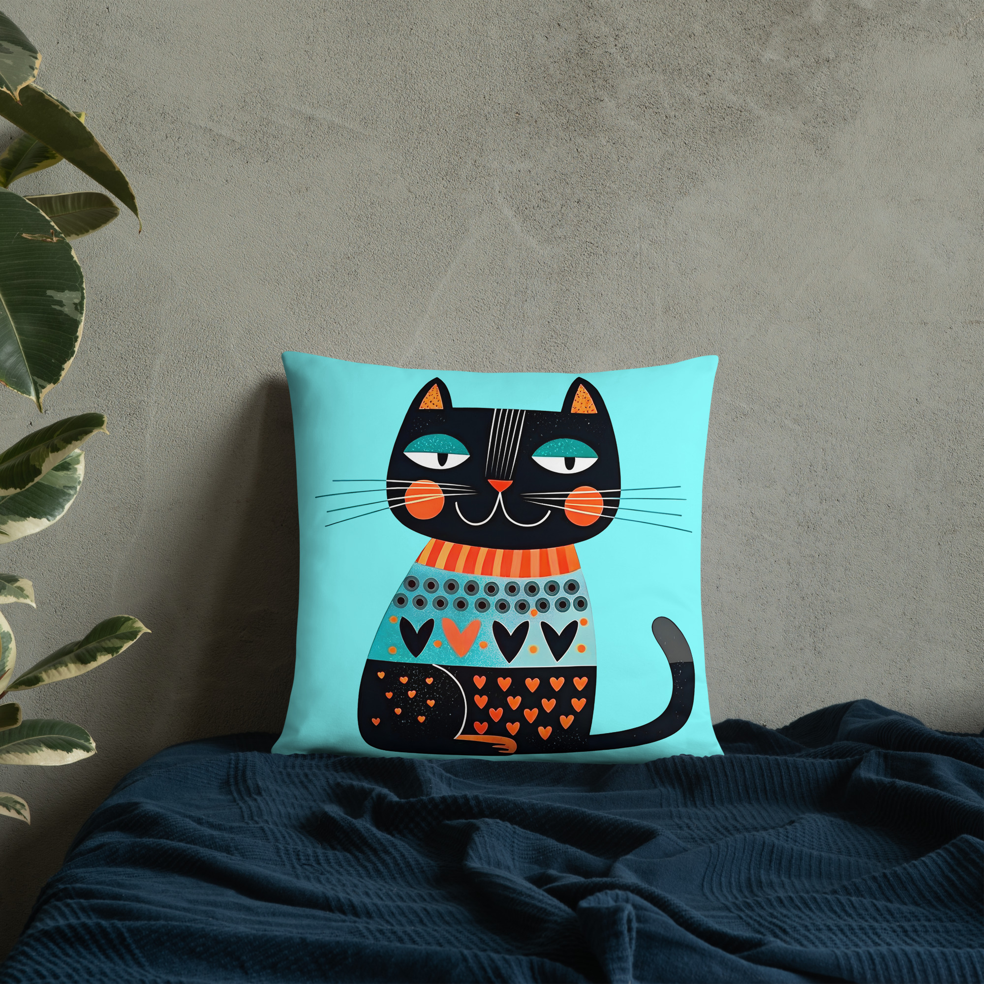 Cojín básico - Cute Cat