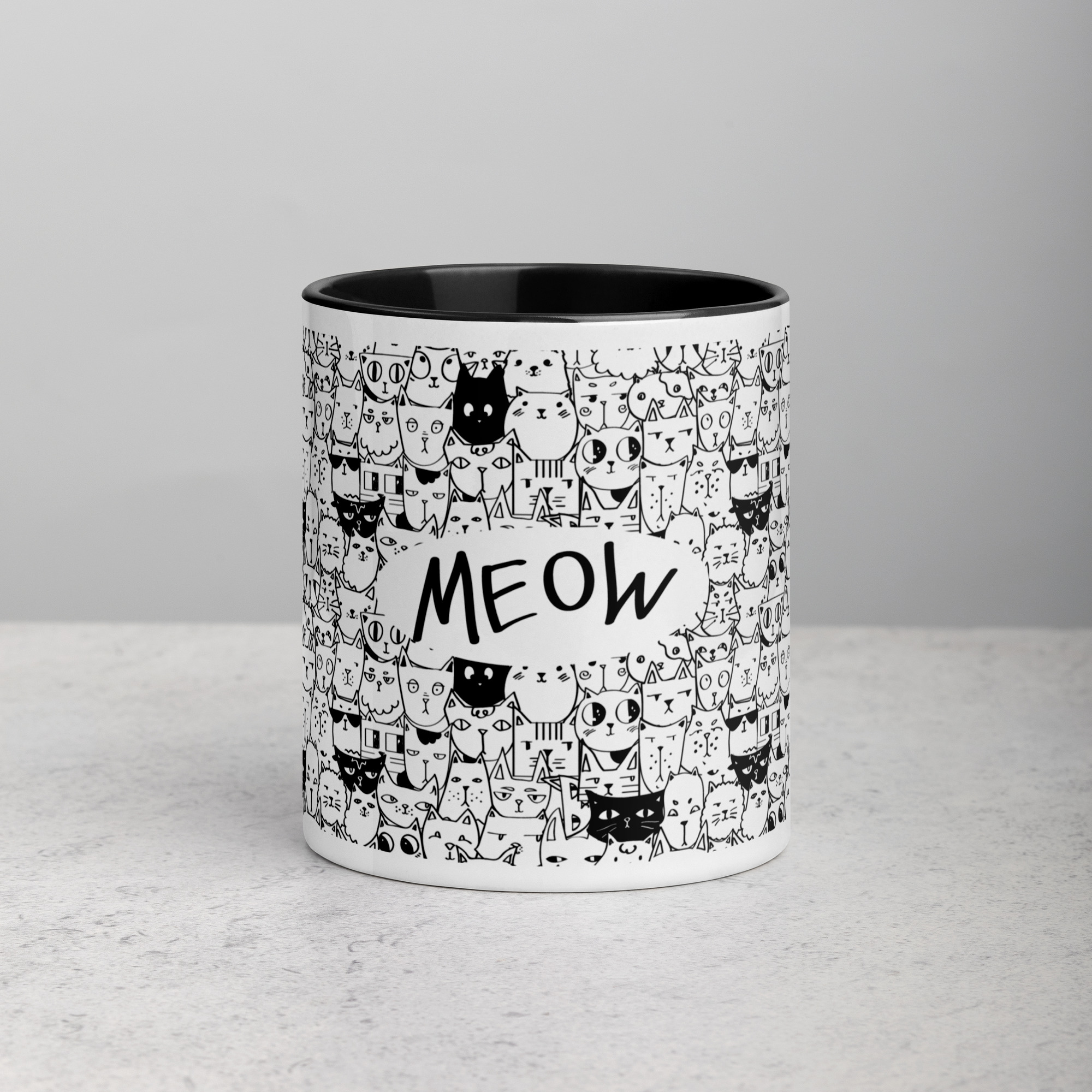 Taza color interior - Meow