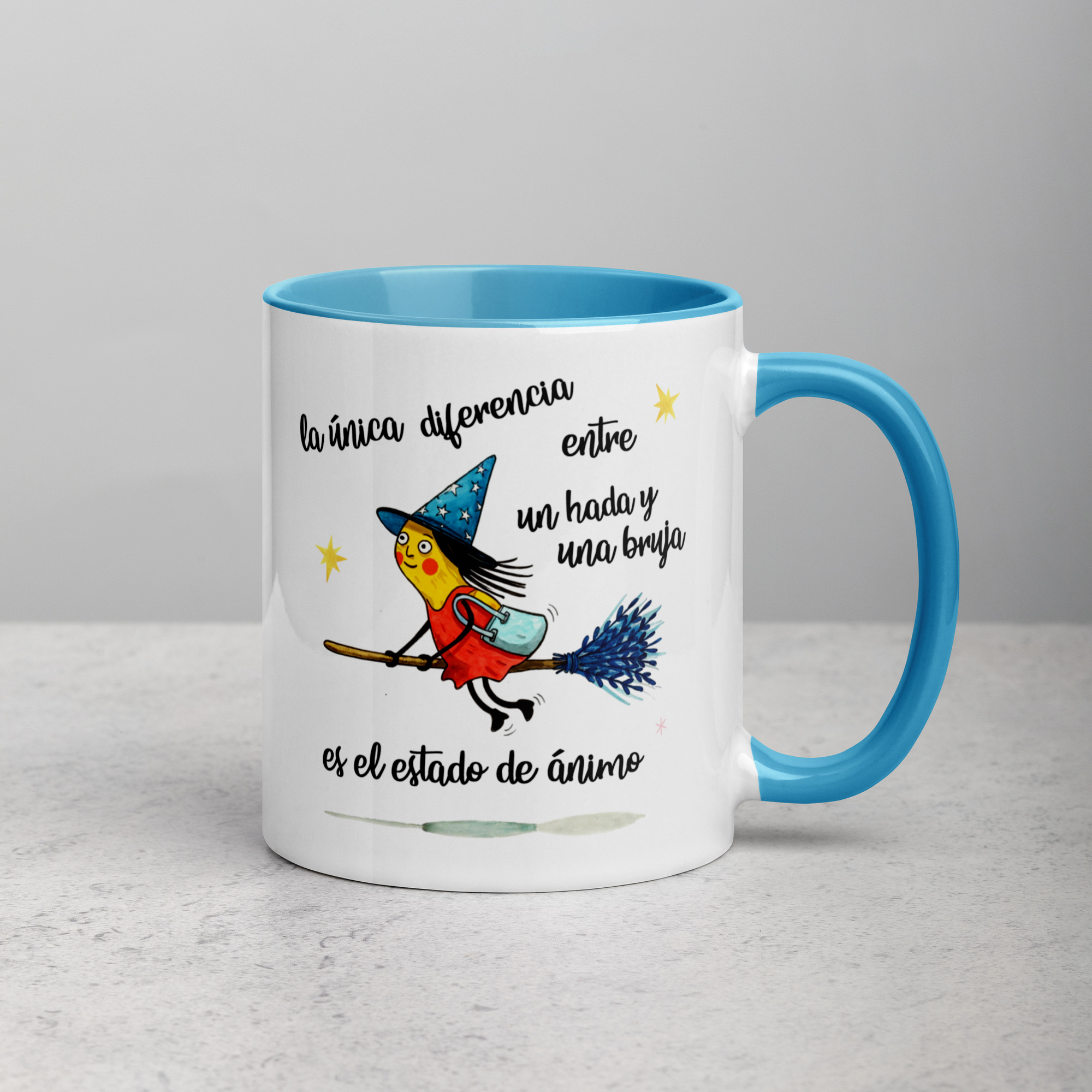 Taza color interior - ¿Hada o bruja?