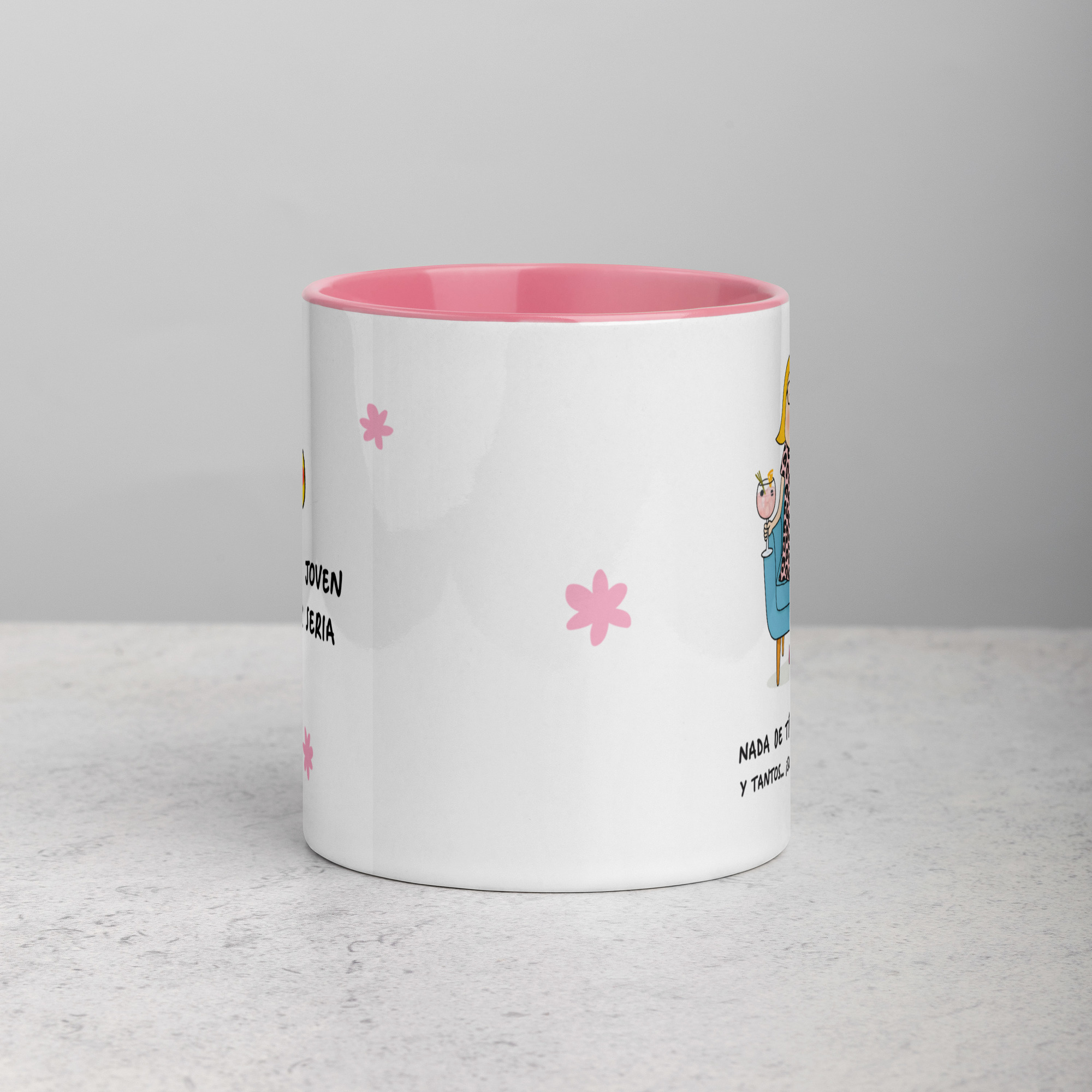Taza color interior - Demasiado joven