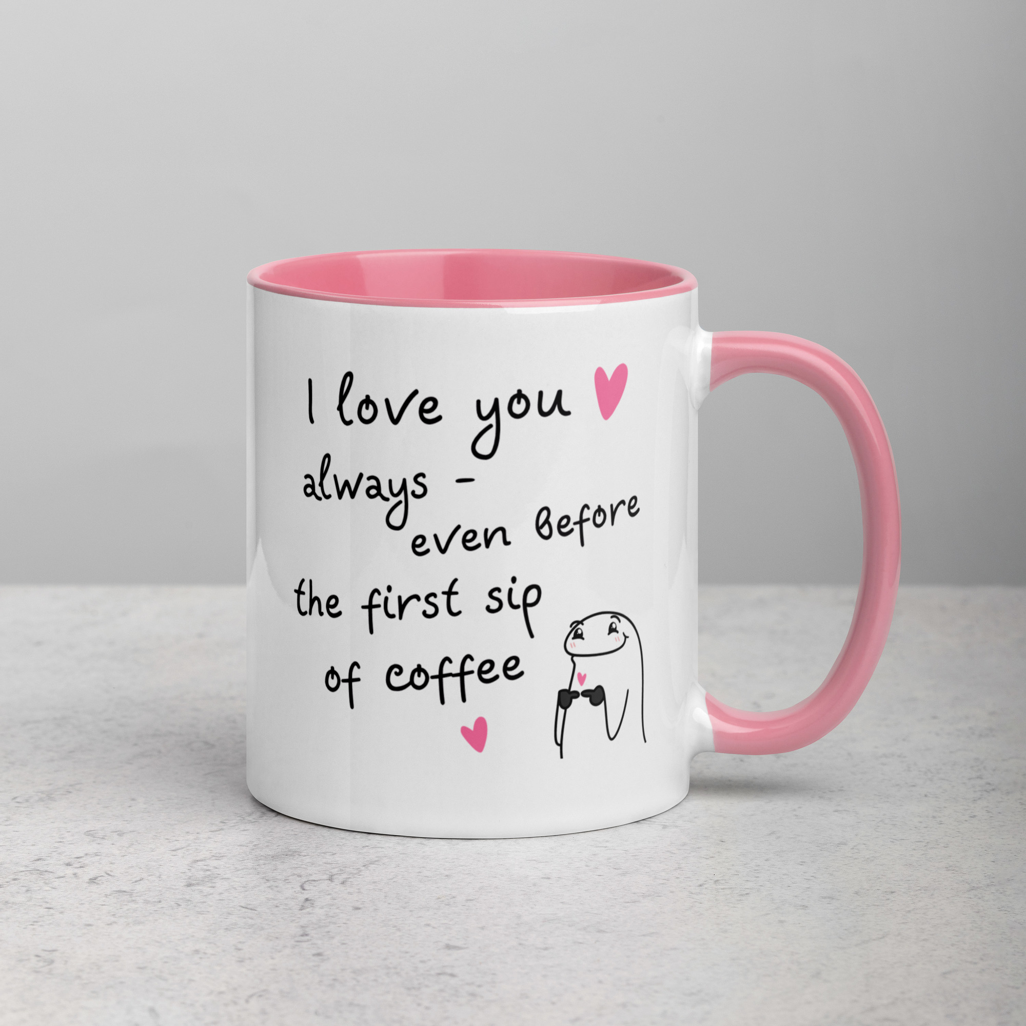 Taza color interior - I love you