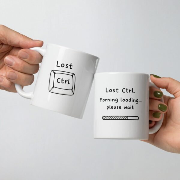 Taza blanca brillante - Lost Ctrl.