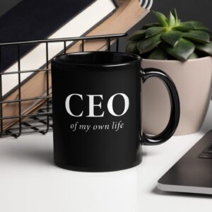 Taza negra brillante - CEO
