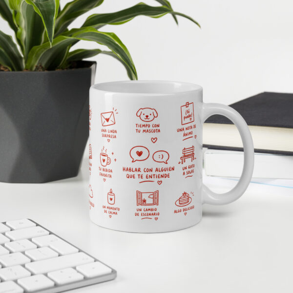 Taza blanca brillante - Pequeñas cosas que te hacen feliz