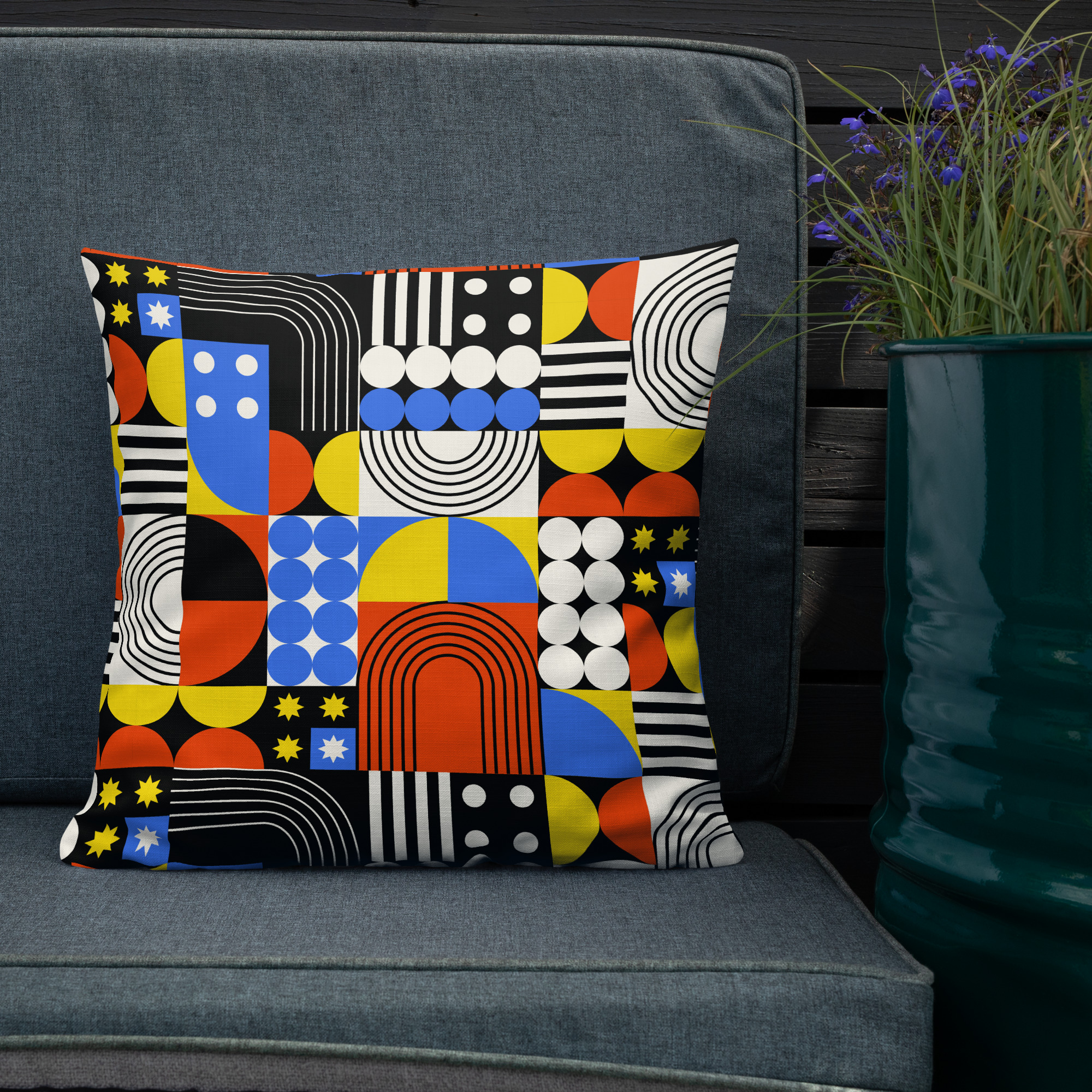 Cojín premium - Bauhaus Geometry