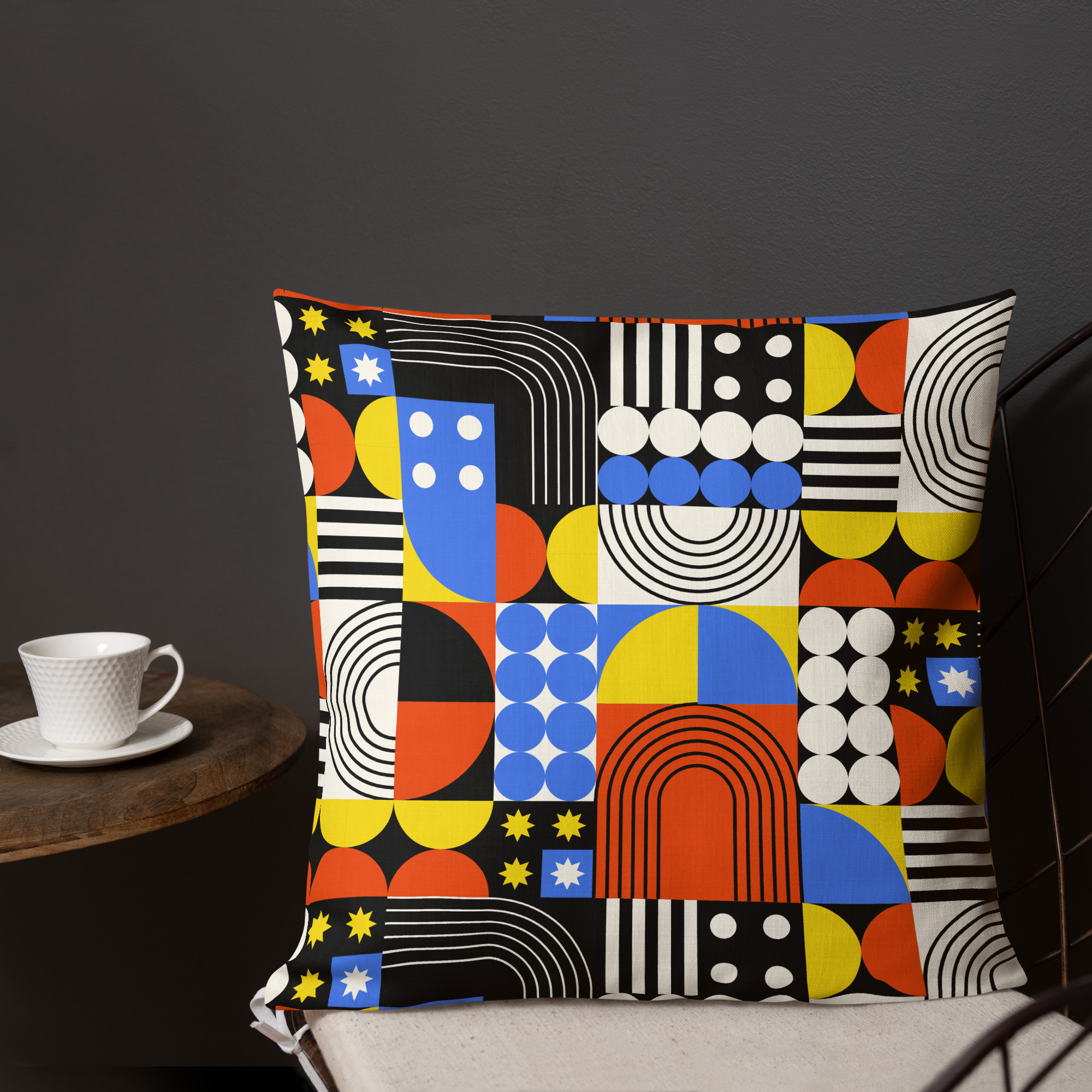 Cojín premium - Bauhaus Geometry