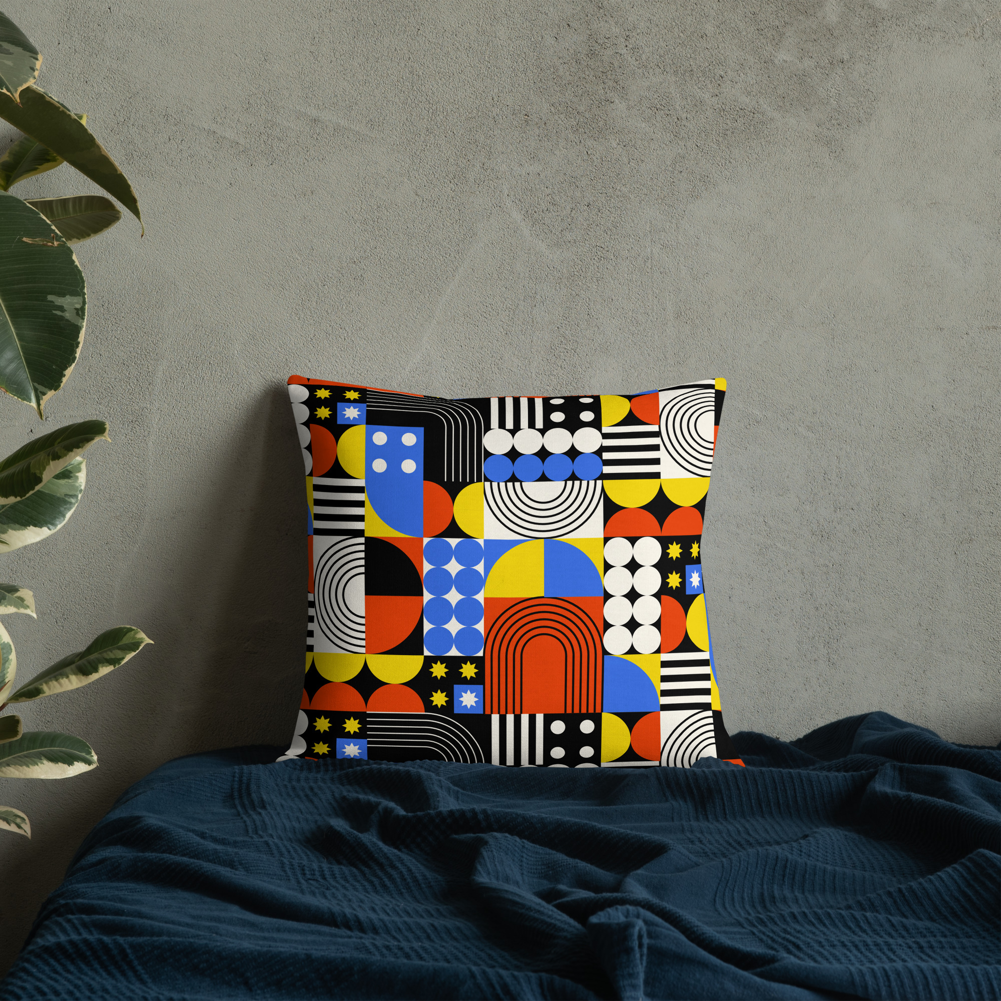 Cojín premium - Bauhaus Geometry